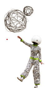 Dancing Wire Sphere Vinyl Car Decal Sticker – Waterproof & UV-Resistant 8"