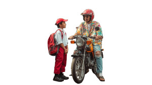 School Pickup Scene Vinyl Car Decal Sticker – Waterproof & UV-Resistant 8"