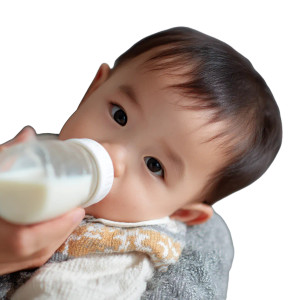 Asian Baby Drinking Milk Vinyl Car Decal Sticker – Waterproof & UV-Resistant 8"