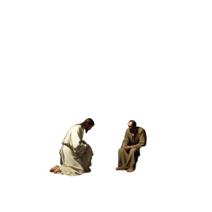 Christ Kneeling Vinyl Car Decal Sticker – Waterproof & UV-Resistant 8"