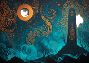 Celtic Goddess Monument Vinyl Car Decal Sticker – Waterproof & UV-Resistant 8"