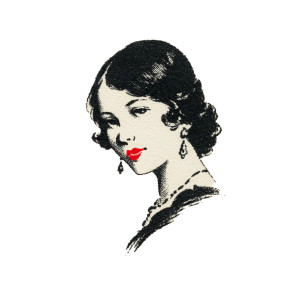 Flapper Girl Tattoo Vinyl Car Decal Sticker – Waterproof & UV-Resistant 8"