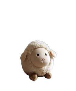 Sheep-Shaped Plush Ball Vinyl Car Decal Sticker – Waterproof & UV-Resistant 8"