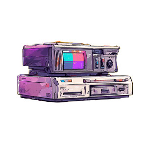 Retro Vhs Player Vinyl Car Decal Sticker – Waterproof & UV-Resistant 8"