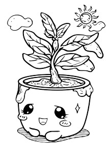 Happy Sprouting Plant Vinyl Car Decal Sticker – Waterproof & UV-Resistant 8"