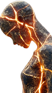 Golden Veined Sculpture V2 Vinyl Car Decal Sticker – Waterproof & UV-Resistant 8"