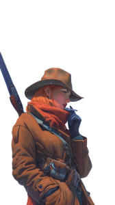 Magical Realism Gunslinger Vinyl Car Decal Sticker – Waterproof & UV-Resistant 8"