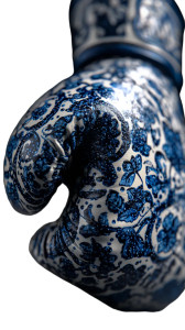 Floral Boxing Gloves Vinyl Car Decal Sticker – Waterproof & UV-Resistant 8"