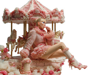 Barbie On Carousel Vinyl Car Decal Sticker – Waterproof & UV-Resistant 8"