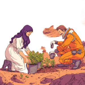 Martian Gardeners Vinyl Car Decal Sticker – Waterproof & UV-Resistant 8"