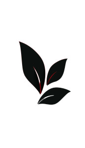 Stylized Black Leaves Vinyl Car Decal Sticker – Waterproof & UV-Resistant 8"