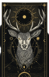 Celestial Deer Tarot Vinyl Car Decal Sticker – Waterproof & UV-Resistant 8"