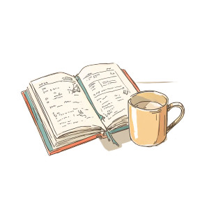 Journal And Coffee Vinyl Car Decal Sticker – Waterproof & UV-Resistant 8" Journal And Coffee Vinyl Car Decal Sticker – Waterproof & UV-Resistant 8"
