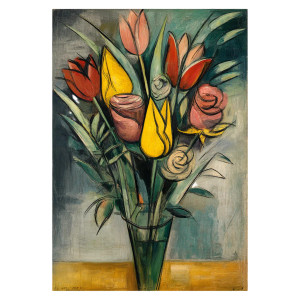 Picasso'S Floral Art V2 Vinyl Car Decal Sticker – Waterproof & UV-Resistant 8"