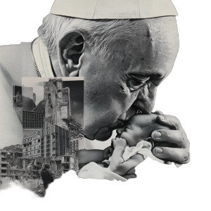 Pope And Newborn Vinyl Car Decal Sticker – Waterproof & UV-Resistant 8"