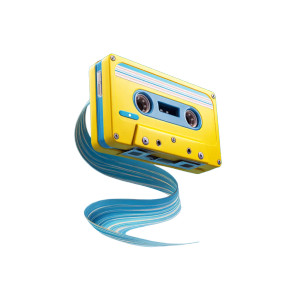 3D Tape Recorder Vinyl Car Decal Sticker – Waterproof & UV-Resistant 8"