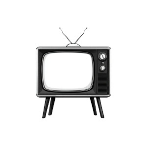 Old School Television Vinyl Car Decal Sticker – Waterproof & UV-Resistant 8"