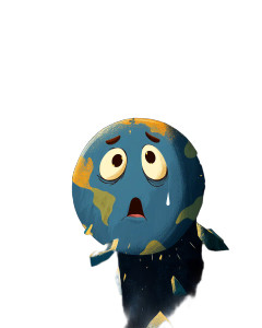 Terrified Earth Vinyl Car Decal Sticker – Waterproof & UV-Resistant 8"