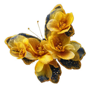 Floral Butterfly V2 Vinyl Car Decal Sticker – Waterproof & UV-Resistant 8"