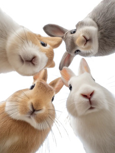 Adorable Rabbits Group V5 Vinyl Car Decal Sticker – Waterproof & UV-Resistant 8"