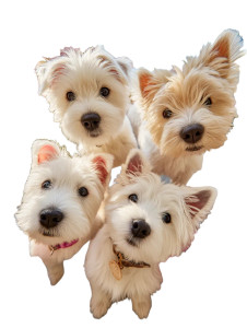 Westie Puppies Bloom V3 Vinyl Car Decal Sticker – Waterproof & UV-Resistant 8"