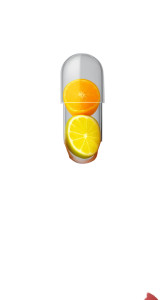 Citrus Capsule Vinyl Car Decal Sticker – Waterproof & UV-Resistant 8"