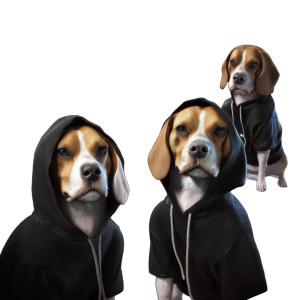 Beagles In Hoodies Vinyl Car Decal Sticker – Waterproof & UV-Resistant 8"