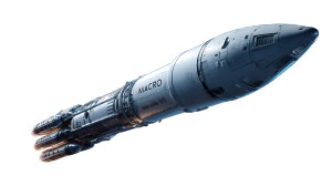 Macro Rocket Vinyl Car Decal Sticker – Waterproof & UV-Resistant 8"