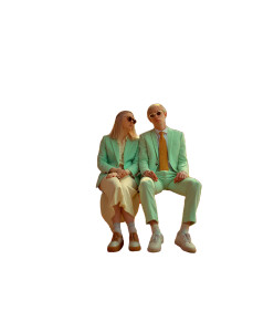 Whimsical Post-It Couple Vinyl Car Decal Sticker – Waterproof & UV-Resistant 8"