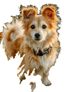 Fluffy Sheltie-Pomeranian Mix Vinyl Car Decal Sticker – Waterproof & UV-Resistant 8"