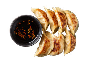 Dumplings With Soy Sauce Vinyl Car Decal Sticker – Waterproof & UV-Resistant 8"