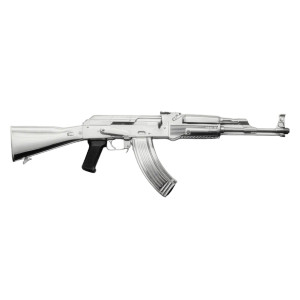 Silver Ak47 Vinyl Car Decal Sticker – Waterproof & UV-Resistant 8"