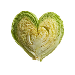 Heart-Shaped Cabbage Vinyl Car Decal Sticker – Waterproof & UV-Resistant 8"