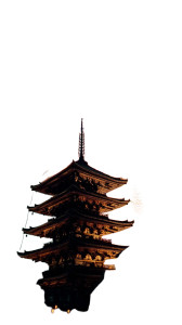 Pagoda Fireworks Night Vinyl Car Decal Sticker – Waterproof & UV-Resistant 8"