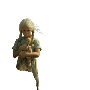 Albino Girl In Wheat Vinyl Car Decal Sticker – Waterproof & UV-Resistant 8"