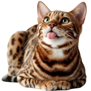 Bengal Cat Tongue Vinyl Car Decal Sticker – Waterproof & UV-Resistant 8" Bengal Cat Tongue Vinyl Car Decal Sticker – Waterproof & UV-Resistant 8"