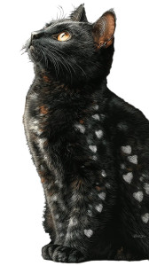 Black Cat Portrait V4 Vinyl Car Decal Sticker – Waterproof & UV-Resistant 8"