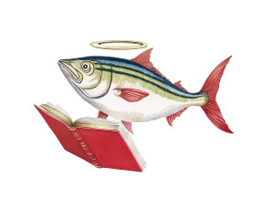 Holy Mackerel Vinyl Car Decal Sticker – Waterproof & UV-Resistant 8"