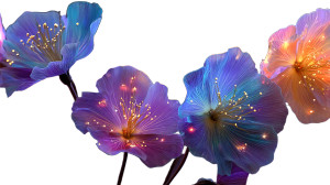 Luminous Fantasy Flowers Vinyl Car Decal Sticker – Waterproof & UV-Resistant 8"