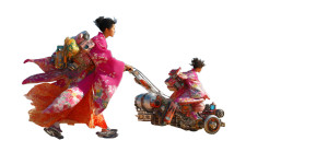 Cyberpunk Kimono Chase Vinyl Car Decal Sticker – Waterproof & UV-Resistant 8"