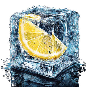 Lemon Ice Cube Vinyl Car Decal Sticker – Waterproof & UV-Resistant 8"