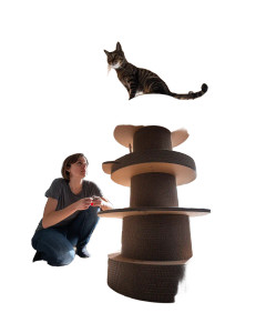 Cat Tower Assembly Vinyl Car Decal Sticker – Waterproof & UV-Resistant 8"