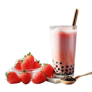 Strawberry Milk Tea V2 Vinyl Car Decal Sticker – Waterproof & UV-Resistant 8"