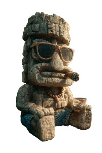 Gangster Tiki Mask Vinyl Car Decal Sticker – Waterproof & UV-Resistant 8"