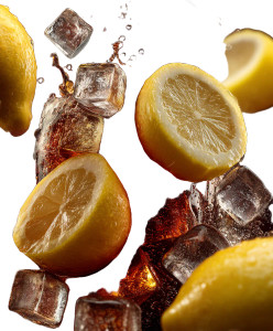 Lemon Cola Splash Vinyl Car Decal Sticker – Waterproof & UV-Resistant 8"