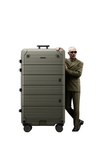 Green Suitcase Scene Vinyl Car Decal Sticker – Waterproof & UV-Resistant 8"