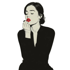 Crying With Lipstick Vinyl Car Decal Sticker – Waterproof & UV-Resistant 8"