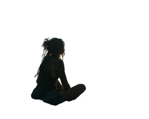 Glowing Tattooed Woman V2 Vinyl Car Decal Sticker – Waterproof & UV-Resistant 8"