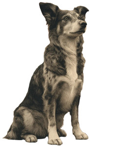 Artistic Dog Portrait Vinyl Car Decal Sticker – Waterproof & UV-Resistant 8"