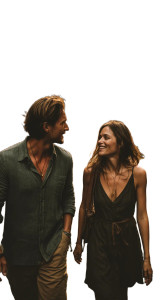 Happy Couple Walking Vinyl Car Decal Sticker – Waterproof & UV-Resistant 8"